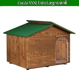Cuccia per Cane in legno Extra Large con tettino coibentato spessore legno 1 cm collaudo per 300 kg