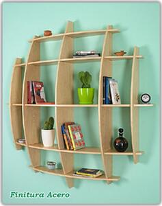 Libreria In legno Modello LUNA 150x30xh150 cm in legno colore acero