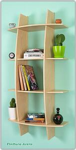 Libreria in legno mod. fantasia 75x30xh150 cm in legno chiaro