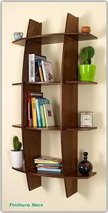 Libreria In legno Mod. FANTASIA Noce 75x30xh150 cm