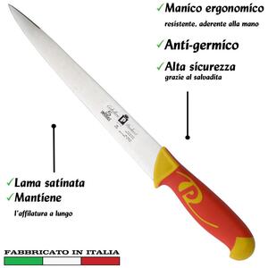 Coltello per scannare lama inox 2 mm Manici in polipropilene gomma antiscivolo atossici. trattamento germicida. adatto lavastoviglie