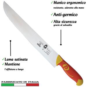 Coltello modello francese lama inox Manici in polipropilene gomma antiscivolo atossici. trattamento germicida. adatto lavasto