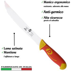 Coltello per arrosto lama inox 26cm Manici in polipropilene gomma antiscivolo atossici. trattamento germicida. adatto lavasto