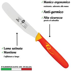 Coltello snack lama inox 11 cm Manici in polipropilene gomma antiscivolo atossici. trattamento germicida. adatto lavastovigli