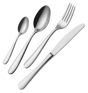 Set Posate in acciaio 4 pezzi BETA 1 Coltello 1 Forchetta 1 Cucchiaio 1 Cucchiaino caff� in acciaio 18/10 con finitura Lucido a Specchio spessore 4,0mm