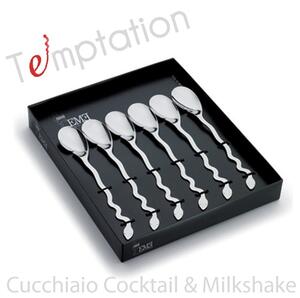 Cucchiaio in acciaio confezione 6 pezzi 204 mm DrinkMilk Temptation