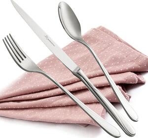 Servizio Posate MONICA 24 pezzi acciaio inox 1810 spessore 3.0 mm in astuccio regalo EME
