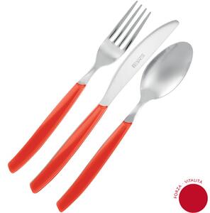 Servizio Posate CROMOTERAPIA FORZA 24 pezzi acciaio inox e Manici in acrilico Lavabili in lavastoviglie EME