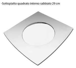 Sottopiatto Quadrato 29x29 cm Sabbiato interno bordo lucido
