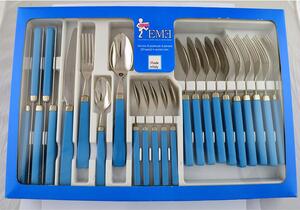 Servizio Posate 24 Pezzi PROFI Azzurro in confezione regalo