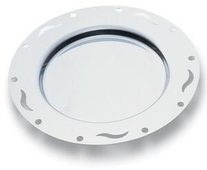 Sottopiatto Traforato diametro cm 31.5 in acciaio lucido bordo forato