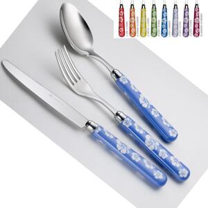 Set Posate colorate TIARRE' 1 Coltello 1 Forchetta 1 Cucchiaio 1 Cucchiano caffe in acciaio 1810