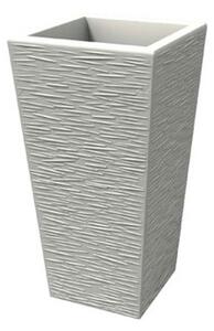 Portavaso Vaso in polietilene EGIZIO rustico Dimensioni 34x24x h 66 cm ideale per arredare al meglio sia un ambiente interno che esterno Colore Bianco