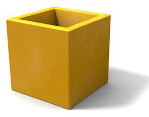 Porta vaso in polietilene MODELLO ELLENICO liscio Dimensioni 35 x35xh 35 cm uso interno esterno colore Ocra