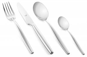 Servizio posate 24 pz Sassonia in Acciaio Inossidabile,Spessore 3 mm colore Acciaio, Lavabile in lavastoviglie