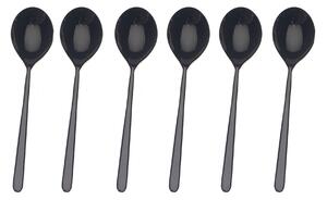 Confezione 6 cucchiaini moka linea oro nero