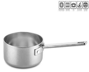 Casseruola 1 manico ATTIVA Peltro Mepra diametro cm 14 - 1 Lt in acciaio 18.10 Finitura alluminio