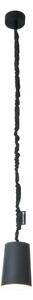 Lampada da Soffitto Paint lavagna colore nero Altezza 17,5 cm Diametro 12 cm, realizzata in laprene, nylon, nebulite, resina effetto lavagna