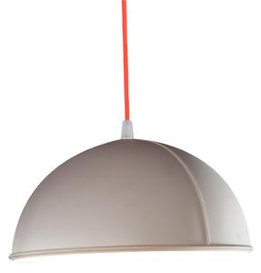 Lampada da Soffitto, Applique Pop 1 colore bianco dimensioni Altezza 12 cm Diametro 22 cm, raccomandato il LED da 6W, realizzata in laprene con cavi in diversi colori