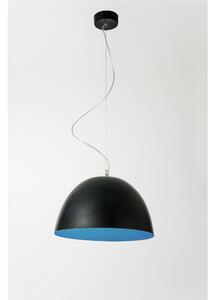 Lampada a Sospensione H20 in nebulite � 46xh27,5 Nero interno Blu , potete decorare la cappa come una lavagna