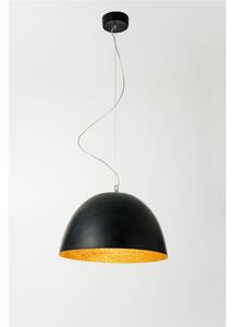 Lampada a Sospensione H20 in nebulite � 46xh27,5 Nero interno Oro, potete decorare la cappa come una lavagna