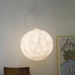 Lampada a Sospensione LUNA 1 � 35 cm piccola in nebulite mix di Resina e Fibre Nebulite Bianco