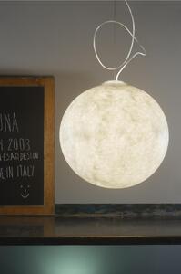 Lampada a Sospensione LUNA4 Diametro � 120 cm BIG peso 24 kg in nebulite mix di Resina e Fibre Nebulite Bianco