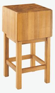 Ceppo in Legno massello con piedistallo 50x40x25xh 90 cm peso 32 kg in legno di Acacia stagionato con lavorazione dentatura maschio Femmina