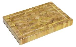 Tagliere in legno massello professionale 70x30xh7 cm con scalatura perimetrale