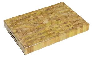 Tagliere in legno massello professionale con maniglie laterali 60x30xh7 cm in legno di acacia