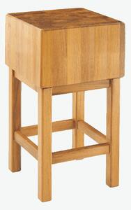 Ceppo in Legno massello con piedistallo 50x50x17xh90 cm peso 47 kg in legno di Acacia stagionato con lavorazione dentatura maschio Femmina