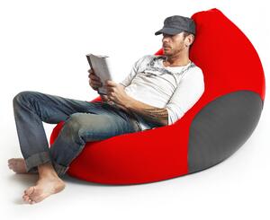 Pouf in microfibra elastica traspirante X-Five 120x140xh40 cm 5 posizioni Rosso