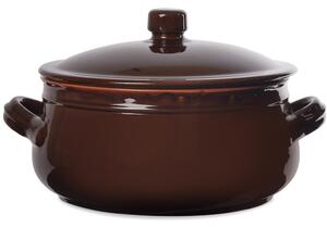 Tegame in Terracotta con coperchio �35xh24 cm Colore Terra Cotta