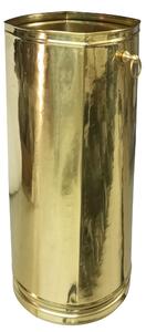 Portaombrelli in Ottone con Anelli Dimensioni 21x h 50 cm colore dorato con base ampia e righe di decoro