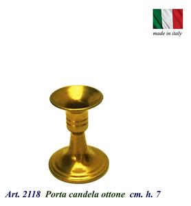 Porta candele in Ottone massiccio 5xh 7 cm struttura in ottone massiccio realizzato in italia