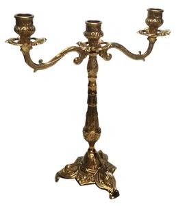 Candelabro in Ottone massiccio3 fiamme dimensioni 23xh 29 cm uno colore ottone dorato