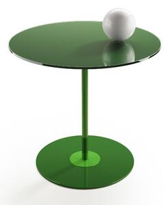 Tavolinetto, tavolo caff� piccolo Struttura in metallo Piano In vetro Dimensioni 46xh44 cm colore verde