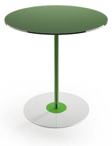 Tavolinetto, tavolo caff� Big Struttura in metallo Piano In vetro Dimensioni 48xh52 cm colore Verde