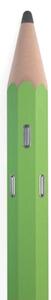 Appendiabiti da parete 4 ganci Matita 10x5xh140 cm in legno riciclato colore verde