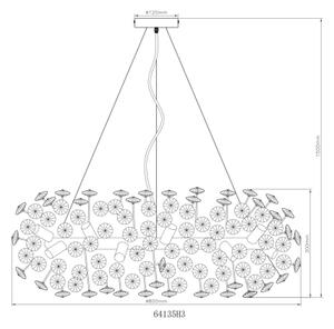 Globo 64135H3 - Lampadario di cristallo LED a sospensione con catena KATRINA 20xG9/3,5W/230V