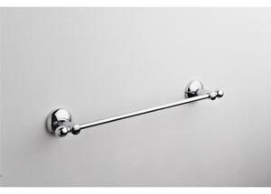 Porta asciugamani Mod ZACINTO 40x6xh4 cm placche rotonde forme arrotondate in finitura cromo lucido fissaggio a viti