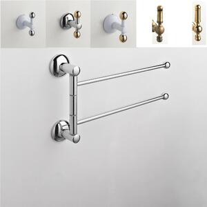 Porta asciugamano doppio da BAGNO ZACINTO 32x6xh20 cm in ottone bagno galvanico di oltre 22 micron inalterabile nel tempo cromo