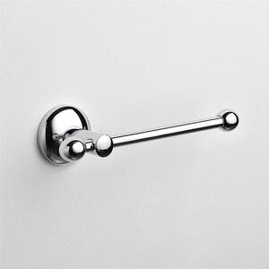 Gancio Porta carta igienica da bagno Mod ZACINTO 18x6xh5 cm placche rotonde forme arrotondate in finitura cromo lucido fissaggio a viti