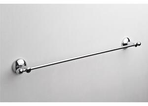 Porta asciugamani Mod ZACINTO 60x6xh4 cm placche rotonde forme arrotondate in finitura cromo lucido fissaggio a viti bagno galvanico di oltre 22 micron inalterabile nel tempo