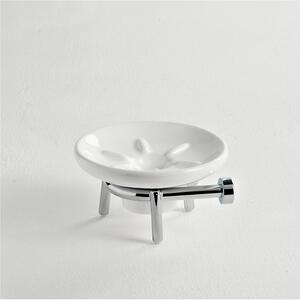 Porta sapone singolo d'appoggio in Ceramica Idra12x12xh6 cm