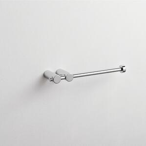 Porta rotolo da bagno KIOS 20x5xh2 cm in ottone finitura cromo lucido fissaggio a vite Garanzia contro la corrosione bagno galvanico di oltre 22 micron inalterabile nel tempo