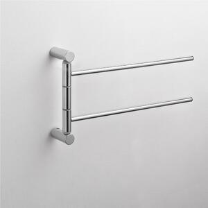Porta asciugamani da bagno Doppio KIOS 31x5xh16 cm finitura cromo lucido Garanzia contro la corrosione bagno galvanico di oltre 22 micron inalterabile nel tempo