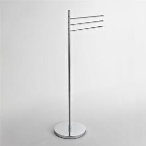 Piantana portasciugamani da bagno 3 bracci snodati KIOS 41x20xh91 cm cromo lucido