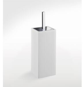 Porta scopino da terra CIPRO 10x10xh34 cm in Ceramica finiture cromo lucido