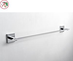 Porta asciugamani fissaggio adesivo Forte 3 M, Plano 40x6,5xh5,5 cm in finitura cromo lucido